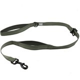 duvoplus duvoplus, Leine mit reflektierenden Nähbändern, Ultimate Fit on-The-Road, Größe 130 cm – 16 mm, Undercover Green, Ultimativer Komfort mit Sicherheitsgurtzunge