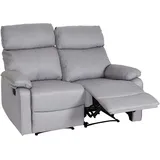 Mendler 2er Kinosessel HWC-L93, Relaxsessel Fernsehsessel Sofa, Armlehne Liegefunktion Nosagfederung Stoff/Textil - hellgrau