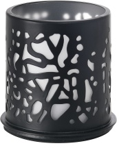 DUNI Kerzenhalter Twine Teelichthalter Metall schwarz , Kerzenständer aus der Serie Twine, Maße (Ø x H): 75 x 75 mm , 1 Karton = 8 x 1 Stück