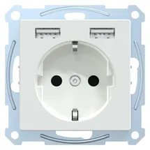 Merten Schuko-Steckdose mit USB Ladegerät Aktivweiß 1 St.