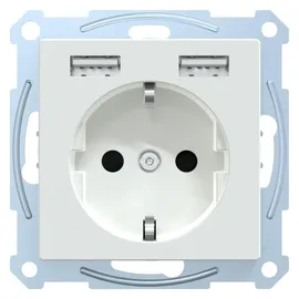 Merten Schuko-Steckdose mit USB Ladegerät Aktivweiß 1 St.