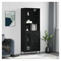 vidaXL Highboard Schwarz 69,5x34x180 cm Holzwerkstoff