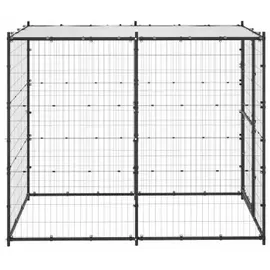 vidaXL Outdoor-Hundezwinger 110 x 220 x 180 cm Stahl Schwarz