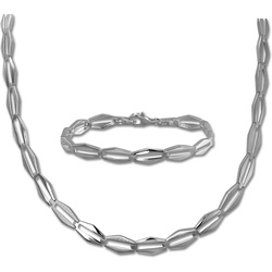 SilberDream Schmuckset SilberDream Outline Collier & Armband (Schmuckset, 2-tlg., Schmucksets), Damen Schmucksets aus 925 Sterling Silber, Farbe: silber silberfarben