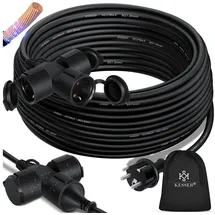 Kesser KESSER® Verlängerungskabel mit Schutzkappe Outdoor - für Innenbereich Außenbereich - Verlängerung Stromkabel – 230 V IP44 - Schutzkontakt Baustellenkabel Schutzkontaktstecker
