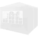 vidaXL Faltpavillon 2,91 x 2,91 m inkl. 4 Seitenteile Weiß