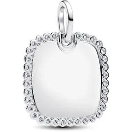 Pandora Gravierbarer Quadratischer Anhänger Silber 394009C01