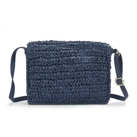 VIVANCE Umhängetasche Papierstroh Blue