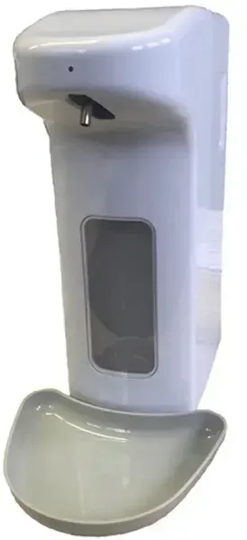 Desinfektionsmittelspender Sensor weiß 500 ml / 1000 ml für 500/1000 ml Flaschen, mit Abtropfschale, abschließbar