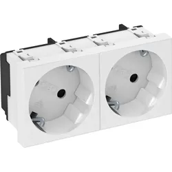 OBO Bettermann Steckdose 33 Grad, 2-fach STD-D3S RW2
