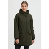 Oxmo OXTamila Damen Übergangsmantel Parka Lange Jacke mit Kapuze - M