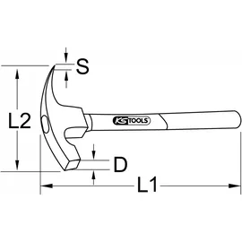 KS Tools BRONZEplus Maurerhammer, 700g