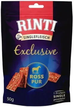 Hunde - Snack RINTI Singlefleisch Exclusive Ross Pur, 50 g