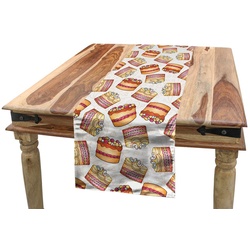 Abakuhaus Tischläufer Esszimmer Küche Rechteckiger Dekorativer Tischläufer, Kuchen Hochzeit inspiriertes Design bunt 40 cm x 180 cm