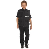 Boland 00488 - Weste SWAT, für Kinder, Einheitsgröße, Jacke, Schutzweste, Polizei, SEK, Kostüm, Karneval, Mottoparty