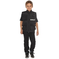Boland 00488 - Weste SWAT, für Kinder, Einheitsgröße, Jacke, Schutzweste, Polizei, SEK, Kostüm, Karneval, Mottoparty