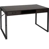 MCW Schreibtisch MCW-A27, Bürotisch Computertisch, 122x70cm 3D-Struktur ~ dunkelbraun