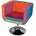 Würfel-Sessel Patchwork-Design Stoff 70 x 70 x 70