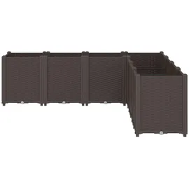 vidaXL Pflanzkübel Braun 160x160x53 cm PP