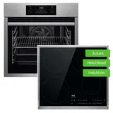 AEG Backofen 71 Liter mit Induktionskochfeld PowerBooster autark 60 cm