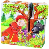 GoKi Gollnest & Kiesel Würfelpuzzle Märchen | 10,5 x 10,5 x 3,5 cm, Holz, 9 Würfel, per Stück | Gr.: onesize