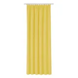 Wirth Vorhang Holmsund 288g/qm (1 St), Kräuselband, blickdicht, Chenille gelb 132 cm x 145 cm