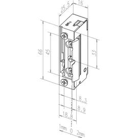Assa Abloy effeff 128E Elektro-Türöffner 10-24 V AC/DC