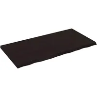 vidaXL Waschtischplatte Dunkelbraun 120x60x(2-4)cm Massivholz
