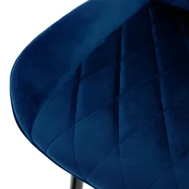 ML-Design Esszimmerstuhl Dunkelblau 4er Set , Textil 54x81x60 cm Esszimmer, Stühle, Esszimmerstühle, Vierfußstühle