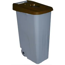 DENOX Abfallbehälter Recyclo offen 110 Liter. Farbe Braun.