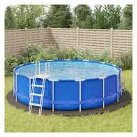 vidaXL Pool-Bodentuch Hellgrau Ø550 cm