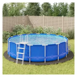 vidaXL Pool-Bodentuch Hellgrau Ø550 cm