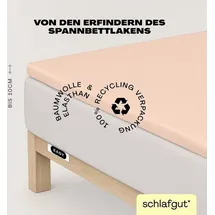 schlafgut Easy Spannbettlaken für Topper Jersey Elasthan 120 x 200 - 130 x 220 cm red light