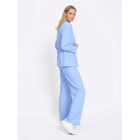 Hosenanzug HEINE, Damen, Gr. 36, Normalgrößen, eisblau, 63% Polyester, 33% Viskose, 4% Elasthan, Anzüge Hosenanzug, Topseller