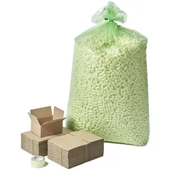 200 x Faltkarton (200 x 150 x 90 mm) + 1 x Klebeband PP28 (transparent, leise) + 1 x Verpackungschips (300 Liter, groß) Verpackung Transport Päckchen