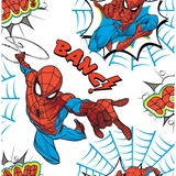 Noordwand Papiertapete Marvel Spiderman Pow Blau-Weiß