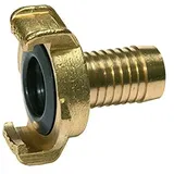 Riegler GEKA-Schlauchstück, starr, Messing blank, Anschluss LW 16,