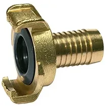 Riegler GEKA-Schlauchstück, starr, Messing blank, Anschluss LW 16,