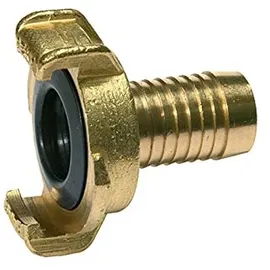 Riegler GEKA-Schlauchstück, starr, Messing blank, Anschluss LW 16,