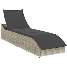 vidaXL Klappliege 111 x 58 x 23 cm Hellgrau