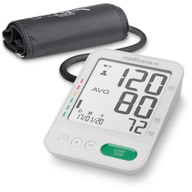Medisana BU 586 Voice Oberarm-Blutdruckmessgerät, präzise Blutdruck und Pulsmessung mit Sprachausgabe, Anzeige eines unregelmäßigen Herzschlags, mit großer Manschette 23-43 cm