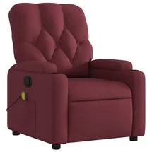 vidaXL Massagesessel mit verstellbarer Rückenlehne Polyester 50 x 93,5 x 50 cm Weinrot