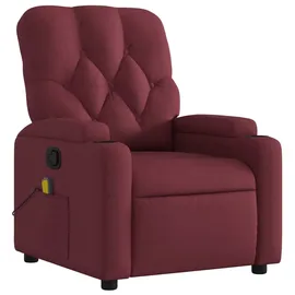vidaXL Massagesessel mit verstellbarer Rückenlehne Polyester 50 x 93,5 x 50 cm Weinrot