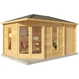 Alpholz Gartenhaus Liwa Compact 4,42 x 3,02 m Braun