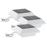 Lunartec Solar-LED-Dachrinnenleuchte, 160 lm, 2 W, PIR-Sensor, weiß, 3er-Set