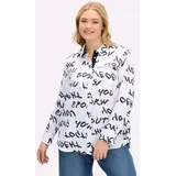 CREATION L Klassische Bluse Langarm schwarz/weiß 44