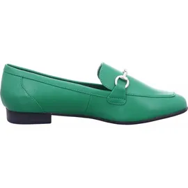 Marco Tozzi Damen Loafer mit Absatz Elegant Vegan, Metallisch (Grün), 40 EU