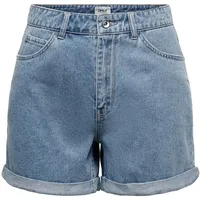 Only ONLVEGA HW MOM DNM Shorts NOOS 15230571, Light Blue Denim, M