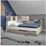 Gami Stauraumbett Erwan 90 x 200 cm Kiefer grau