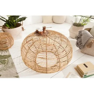 Rattan Tisch Hocker Bambus Naturprodukt Beistelltisch Holz Deko Tisch Korb